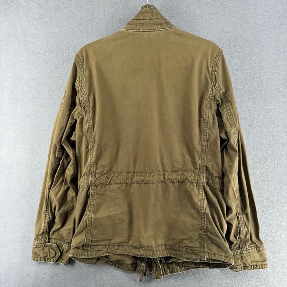 Abercrombie Fitch Military Jacket Womens L? No Size Tag Green Utility Full Zip - Picture 2 of 15